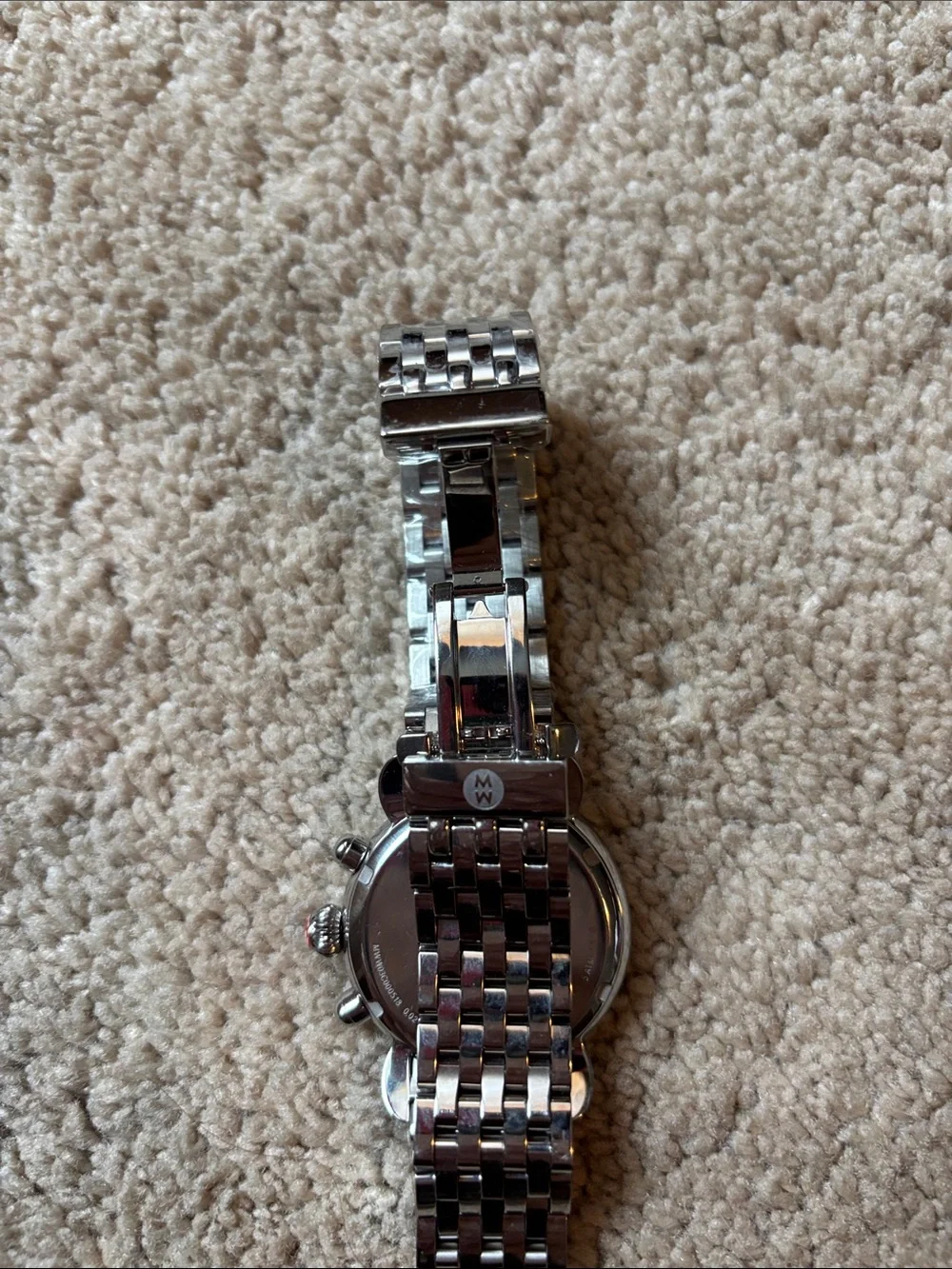 Michele CSX silver tone watch